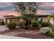 Beautifully landscaped front yard featuring a mature tree and desert foliage, enhancing curb appeal at 18108 W Cassia Way, Goodyear, AZ 85338