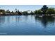 Scenic view of a pond with ducks and a fountain in a landscaped community at 211 Bahia E Ln, Litchfield Park, AZ 85340