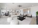Bright and airy living room featuring stylish furniture and an open layout leading into the kitchen at 29497 N 156Th St, Scottsdale, AZ 85262