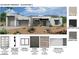 Detailed exterior elevation, elevation C, showing colors, finishes, and materials for a modern gray home at 3283 W Mesquite St, Phoenix, AZ 85086