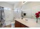 Functional bathroom with a tub-shower combination and a single sink vanity at 4416 W Magellan Dr, New River, AZ 85087