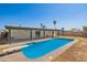 Private backyard featuring a diving board over the in-ground swimming pool at 6140 W Berkeley Rd, Phoenix, AZ 85035