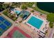 Overhead view showing the community pool and lounging area, perfect for relaxation and socializing in the neighborhood at 7531 W Kimberly Way, Glendale, AZ 85308
