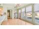 Bright kitchen nook with lots of windows providing natural light, with a door to the backyard at 8540 E Mcdowell Rd # 116, Mesa, AZ 85207