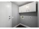 Functional laundry room with modern cabinets and gray walls at 1055 E Ingram St, Mesa, AZ 85203