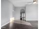 Bright, open-concept living room featuring sleek flooring and a view of the patio at 1055 E Ingram St, Mesa, AZ 85203