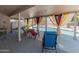 Outdoor patio with a covered area, seating, and a view of the backyard pool at 14420 N 44Th Dr, Glendale, AZ 85306