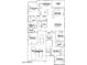 Detailed floor plan showcasing a spacious layout with a three-bay garage, owner's suite, kitchen, and an open-concept living area at 23008 E Roundup Way, Queen Creek, AZ 85142