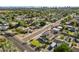 A birdseye view showing a suburban neighborhood with a house that features solar panels at 4400 N 20Th St, Phoenix, AZ 85016