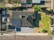 Top-down aerial view of a well-maintained home with solar panels, a gazebo, and a lush backyard at 4400 N 20Th St, Phoenix, AZ 85016