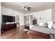 Well-lit bedroom with ceiling fan and modern decor at 4423 W Lodge Dr, Laveen, AZ 85339