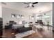 An open and airy bedroom featuring a workspace with views at 4423 W Lodge Dr, Laveen, AZ 85339