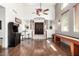 Inviting living room boasts high ceilings, hardwood floors, and stylish game room decor at 4423 W Lodge Dr, Laveen, AZ 85339