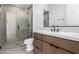 Elegant bathroom featuring a glass shower, modern vanity, and neutral finishes at 5744 E Lowden Rd, Cave Creek, AZ 85331