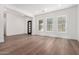 Bright living room featuring hardwood floors, recessed lighting, and white walls at 5744 E Lowden Rd, Cave Creek, AZ 85331