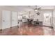 An open floor plan showcases the seamless flow between living, dining, and kitchen areas, perfect for modern living at 925 W Hudson Way, Gilbert, AZ 85233