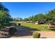 Community picnic area with shade and tables, ideal for Gathering gatherings and outdoor meals at 925 W Hudson Way, Gilbert, AZ 85233