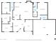Detailed floor plan illustrating the layout of bedrooms, bathrooms, kitchen, and living areas at 10943 W Alice Ave, Peoria, AZ 85345