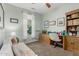 Bright office space featuring built-in desk, shelving, and neutral paint at 12062 W Duane Ln, Peoria, AZ 85383