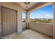 Outdoor balcony with scenic views, a neutral color scheme and a storage closet at 14000 N 94Th St # 3198, Scottsdale, AZ 85260