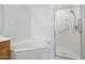 Bright bathroom with a soaking tub and a separate glass-enclosed shower, creating a spa-like retreat at 14000 N 94Th St # 3198, Scottsdale, AZ 85260