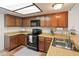 Charming kitchen with wood cabinets and a stainless steel sink at 1606 N Apache Dr, Chandler, AZ 85244