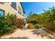 Back patio featuring mature bougainvillea that provide shade and add color to the home's exterior at 18402 E Oak Hill Ln, Queen Creek, AZ 85142