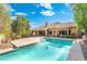 Beautiful backyard showcases a refreshing pool and desert landscaping at 19275 N 88Th Way, Scottsdale, AZ 85255