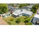 Aerial view of the property with expansive backyard, patio, and lush landscaping at 4140 E Glenrosa Ave, Phoenix, AZ 85018