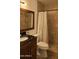 Bathroom featuring tile floors, a shower and a modern vanity with a mirror at 10232 N 86Th St, Scottsdale, AZ 85258