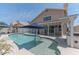 Beautiful backyard with a sparkling pool and cozy patio area, perfect for outdoor enjoyment at 12042 S 44Th St, Phoenix, AZ 85044