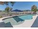 Stunning pool area with lush landscaping and clear blue water, inviting relaxation and outdoor fun at 12042 S 44Th St, Phoenix, AZ 85044