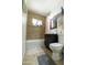 Bathroom with tiled shower and floors, vanity, and neutral color scheme at 1412 W 7Th Pl, Tempe, AZ 85281