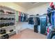 Walk-in closet equipped with ample shelving, clothing racks, and a secure safe at 2514 E Grand Canyon Dr, Chandler, AZ 85249