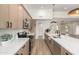 Modern kitchen featuring stainless steel appliances, a quartz countertop and ample storage at 2716 N Kristen --, Mesa, AZ 85213