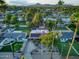 A beautiful aerial view of the property and surrounding neighborhood, showcasing mountain views at 3018 E Mulberry Dr, Phoenix, AZ 85016
