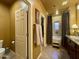 A modern bathroom features a tiled floor and shower-over-tub at 3935 E Rough Rider Rd # 1066, Phoenix, AZ 85050