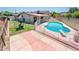 Beautiful backyard showcasing a pool, patio area, and playground for outdoor enjoyment at 4414 S Ventura Dr, Tempe, AZ 85282