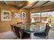The dining room features tile floors, stylish lighting, and comfortable seating at 5331 E Mcdonald Dr, Paradise Valley, AZ 85253