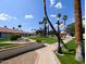 Expansive green grounds with a sidewalk and tall trees and buildings at 17404 N 99Th Ave # 126, Sun City, AZ 85373