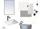 Selection of bathroom finishes for the new construction including vanity, countertop, and fixtures at 1897 E Long Rifle Rd, Phoenix, AZ 85086