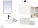 Selection of bathroom finishes for the new construction including vanity, countertop, and fixtures at 1897 E Long Rifle Rd, Phoenix, AZ 85086