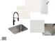 Selection of kitchen finishes for the new construction including sink, backsplash, and fixtures at 1897 E Long Rifle Rd, Phoenix, AZ 85086