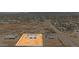 An aerial view shows the parcel boundaries for new home construction in a sprawling desert community at 1951 E Long Rifle Rd, Phoenix, AZ 85086