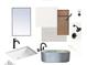 This features mirror, countertops, cabinet, tile, lighting, shower head, bathtub and faucets at 1951 E Long Rifle Rd, Phoenix, AZ 85086