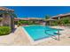 Community pool featuring an inviting crystal clear pool and an adjacent jacuzzi at 20660 N 40Th St # 2124, Phoenix, AZ 85050