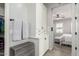 Hallway featuring built-in storage and access to the main bedroom at 2371 W Whisper Rock Trl, Phoenix, AZ 85085