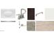 Bathroom fixtures and finishes featuring a sleek faucet, dark wood cabinets, and stylish flooring, blending form and function at 2654 E Rustler Rd, San Tan Valley, AZ 85140