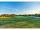 Expansive golf course view featuring a manicured green, mature trees, and a clear blue sky at 7152 E Night Glow Cir, Scottsdale, AZ 85266