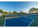 Multiple pickleball courts are available with blue and green surfaces for active sports and recreation at 7152 E Night Glow Cir, Scottsdale, AZ 85266